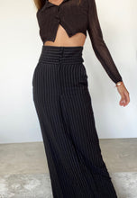 Load image into Gallery viewer, RARE Jean Paul Gaultier Femme Navy Blue Pin Stripe Skirt
