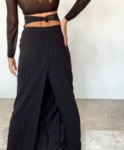 Load image into Gallery viewer, RARE Jean Paul Gaultier Femme Navy Blue Pin Stripe Skirt
