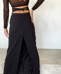 RARE Jean Paul Gaultier Femme Navy Blue Pin Stripe Skirt