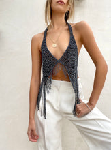 Load image into Gallery viewer, Vintage Fully Beaded Lace Halter Top
