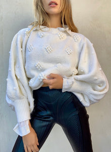 Vintage Exaggerated Sleeve texture Sweater