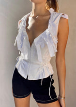 Load image into Gallery viewer, Anne Fontaine French Ruffled Blouse
