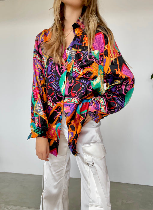 Vintage Alberto Mikali 100% Silk Blouse