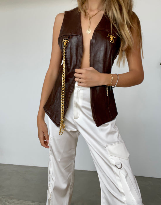Vintage Alberto Makali Leather Vest