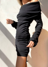 Load image into Gallery viewer, Vintage Sweater Drawstring Dress
