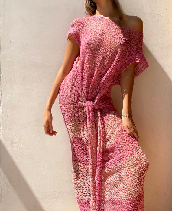 Vintage Tie Front Crochet dress