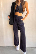 Load image into Gallery viewer, Vintage HERMÈS Navy Silk Pin-Striped Slacks
