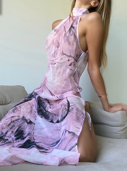 LA PERLA HIGH NECK SLIP DRESS