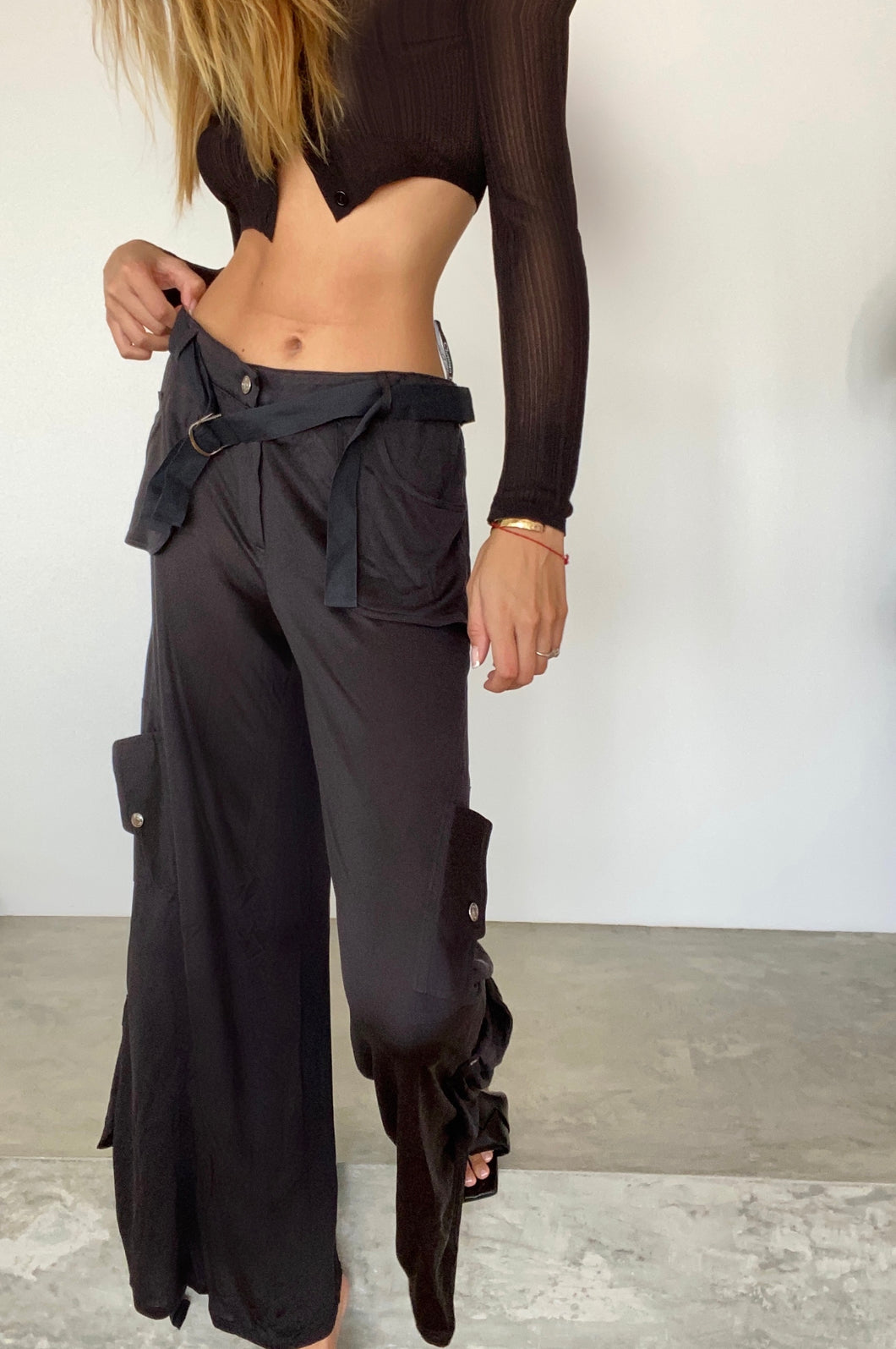 Dior Galliano Silk Cargo Pants From Spring 2003