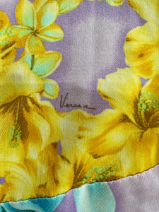 Vintage Versace Floral Silk Jersey A-Line Dress