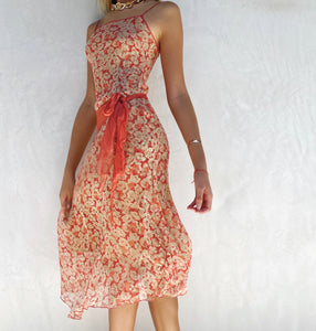 Vintage 100% Silk Summer Dress