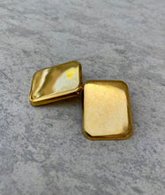 Load image into Gallery viewer, Minimalist Gold Tone Square Studs
