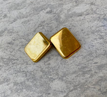 Load image into Gallery viewer, Minimalist Gold Tone Square Studs
