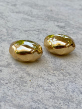 Load image into Gallery viewer, Gold Tone Oval Hoops
