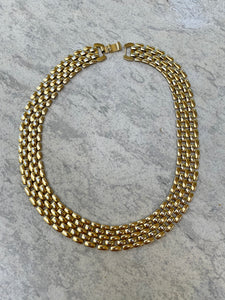 Gold Tone Chunky Chain Link Necklace