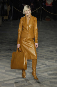 Loewe F/W 2002 Leather Skirt Suit