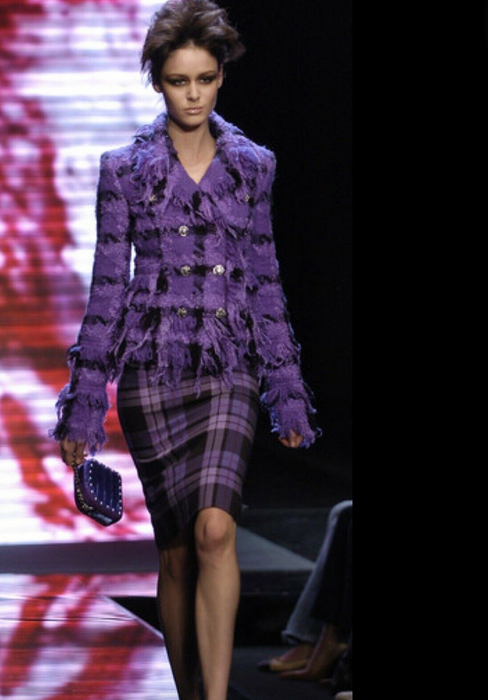 RARE Versace Fall / Winter 2004 Wool Double Breasted Tweed Jacket