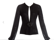 Load image into Gallery viewer, FW 1999 Gucci by Tom Ford Blouse with Leather Rose
