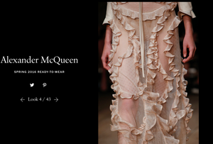 Spring 2016 Alexander McQueen Runway Ruffle Gown