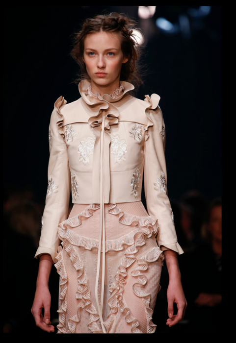 Spring 2016 Alexander McQueen Runway Ruffle Gown