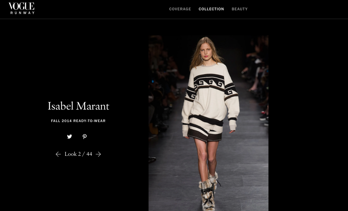 Isabel Marant Fall 2014 Look 2 Sweater