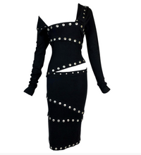 Load image into Gallery viewer, F/W 2003 Dolce &amp; Gabbana Runway Black Snap-Up Dress
