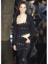 Load image into Gallery viewer, F/W 2003 Dolce &amp; Gabbana Runway Black Snap-Up Dress
