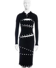 Load image into Gallery viewer, F/W 2003 Dolce &amp; Gabbana Runway Black Snap-Up Dress

