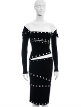 Load image into Gallery viewer, F/W 2003 Dolce &amp; Gabbana Runway Black Snap-Up Dress
