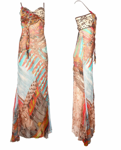 Vintage Save The Queen Silk Gown