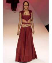 Load image into Gallery viewer, RARE S/S 2002 Jean Paul Gaultier Red Nylon Parachute Skirt
