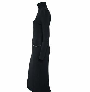 F/W 1998 Gucci by Tom Ford Black Turtleneck Sheer Dress
