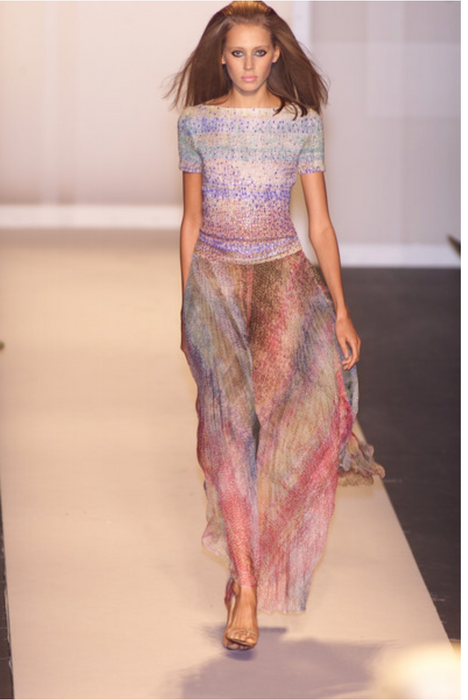 S/S 2001 Valentino Silk Skirt Look 32