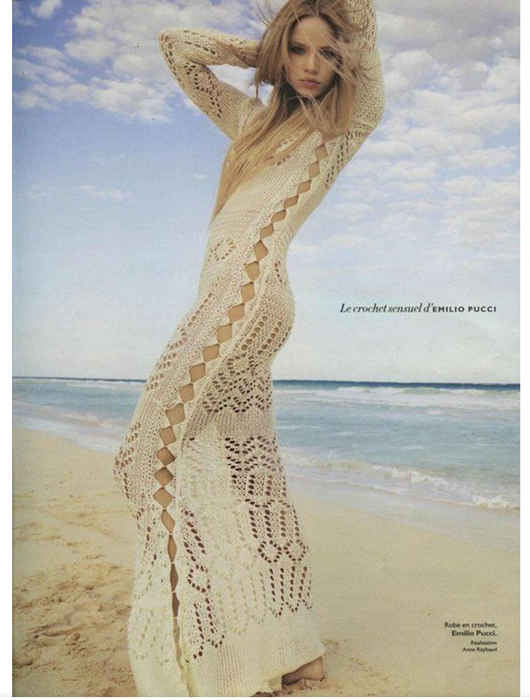 2010 Runway Emilio Pucci Crochet Knit Gown