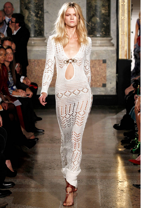 2010 Runway Emilio Pucci Crochet Knit Gown