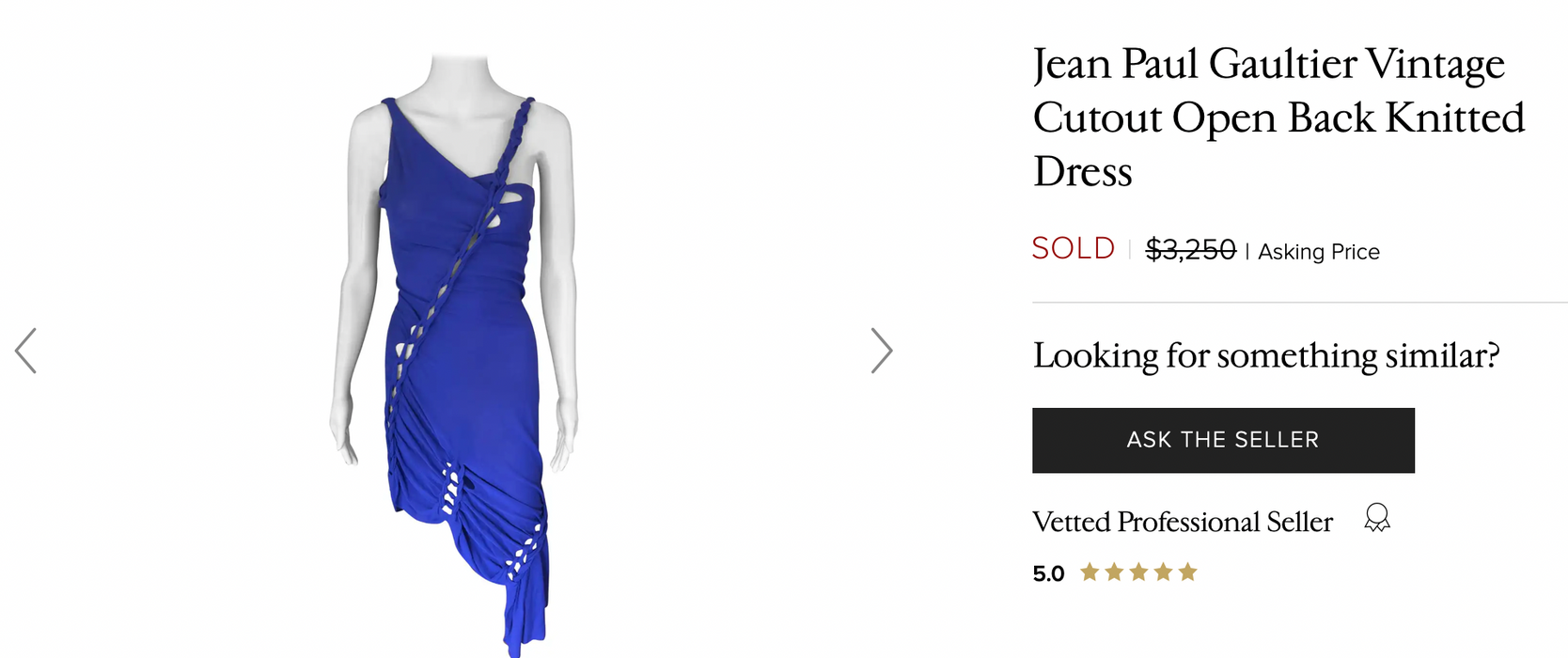 1990's Jean Paul Gaultier Cutout Gown