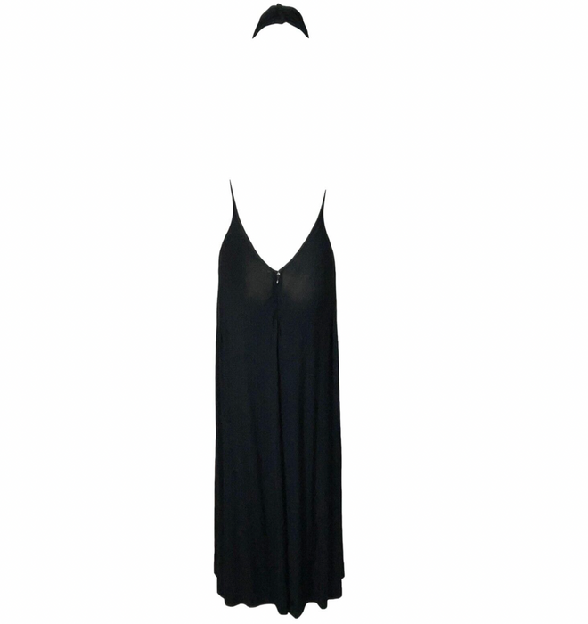 Vintage 1996 Dolce & Gabbana Backless High Neck Black Gown