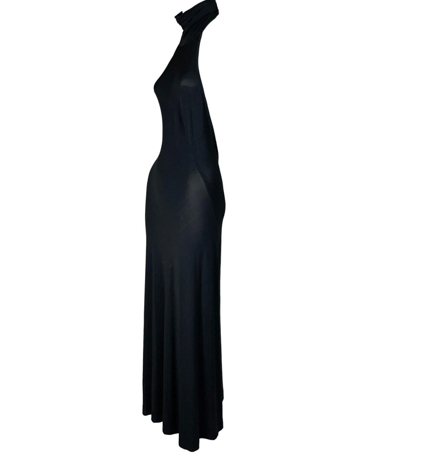 Vintage 1996 Dolce & Gabbana Backless High Neck Black Gown – villa amour  vintage