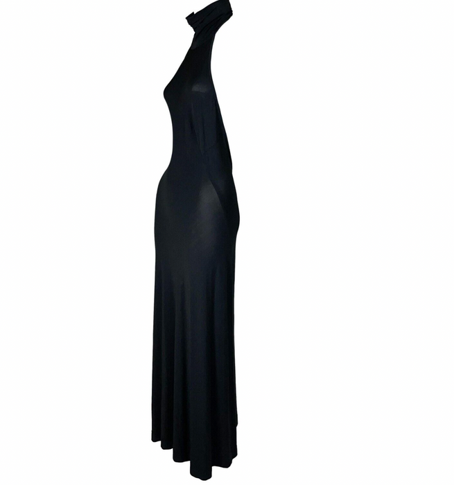 Vintage 1996 Dolce & Gabbana Backless High Neck Black Gown