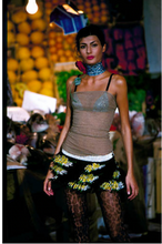 Load image into Gallery viewer, Spring/Summer 2000 Dolce &amp; Gabbana Runway Silk Beaded Mini Skirt
