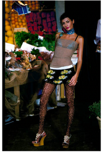 Spring/Summer 2000 Dolce & Gabbana Runway Silk Beaded Mini Skirt