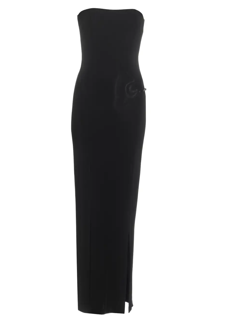 ICONIC F/W 1998 Gucci by Tom Ford Black Strapless Gown