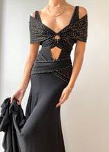 Load image into Gallery viewer, RARE Vintage Donna Karen Studed Cutout Gown

