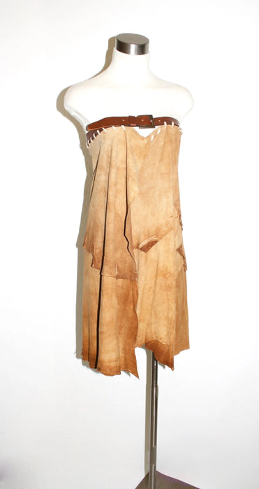 RARE Vintage Dolce Gabbana Suede Leather Skirt Set