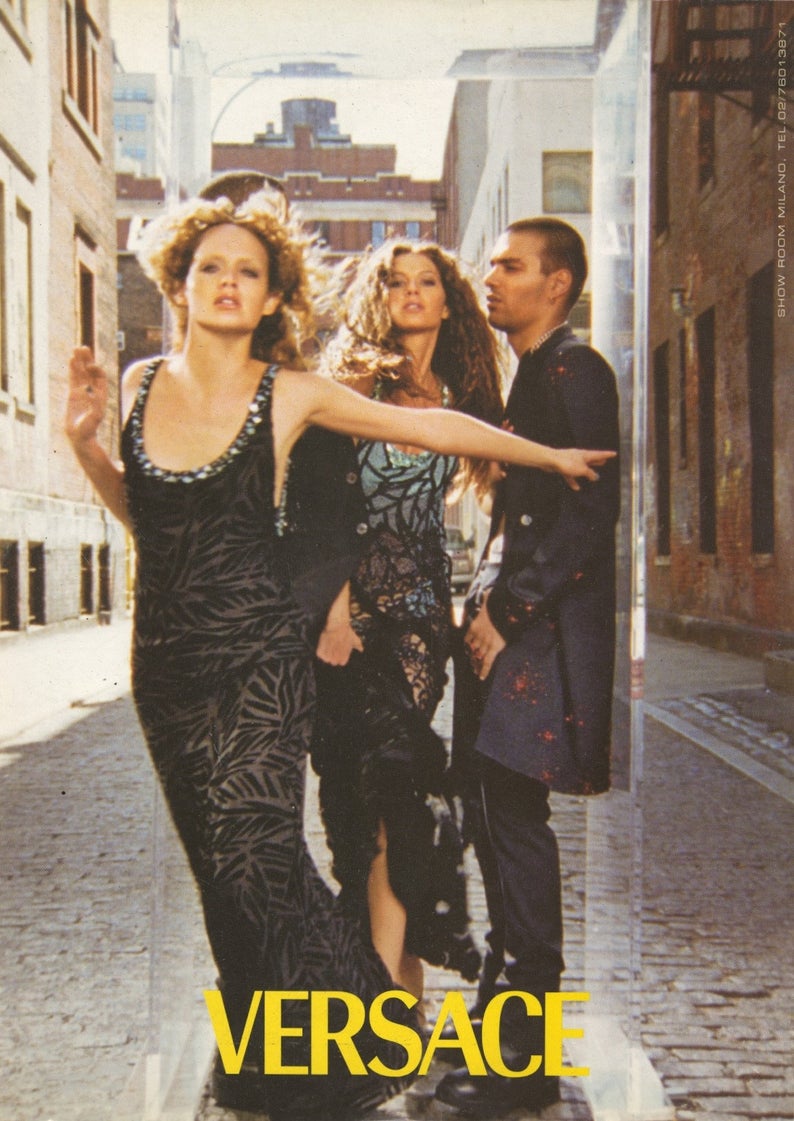 Gianni Versace FW 1999 Maxi burnout Evening Gown