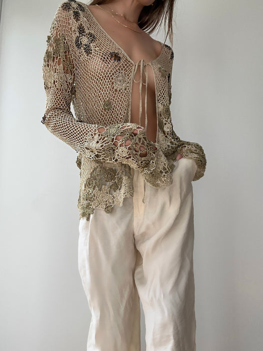 1990's Gianfranco Ferre Hand-Knit Top