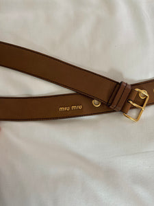 2000's Miu Miu Brown Leather Belt