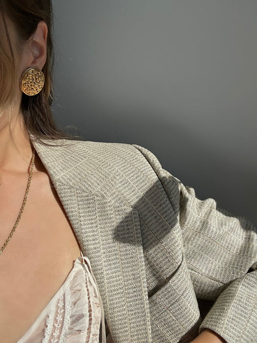 1990's Nina Ricci Oval Statement Earrings