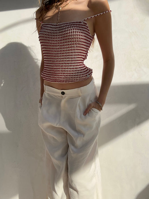 2000's Chanel Knit Beaded Cami