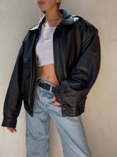 Load image into Gallery viewer, Vintage Wilson Black Leather Jacket
